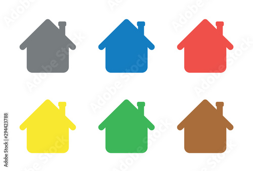 Vector icon set of houses.