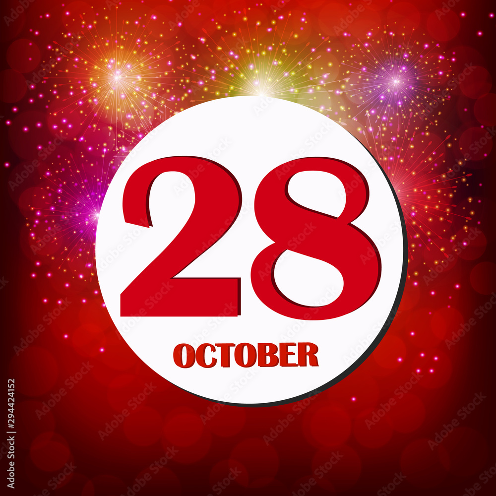 October 28 icon. For planning important day. Banner for holidays and special days. Illustration. October 28 icon. For planning important day. Banner for holidays and special days. Illustration.