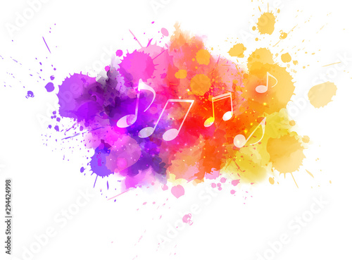 Fototapet Music colorful background