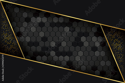 Luxury black background with 3d style. Decorative element for design.
