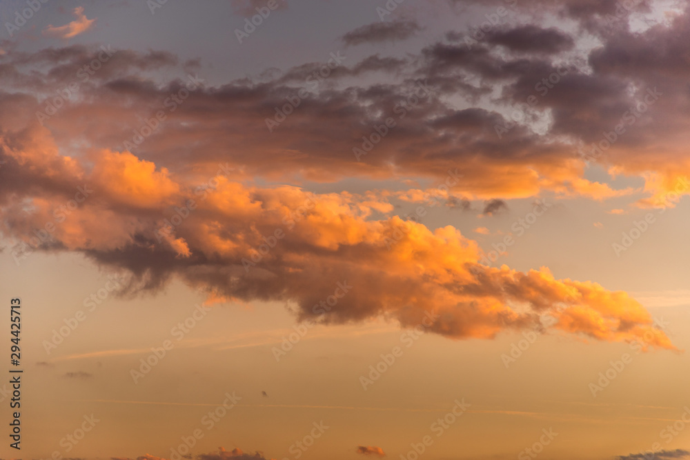 Golden cloud on sunset Golden cloud on sunset