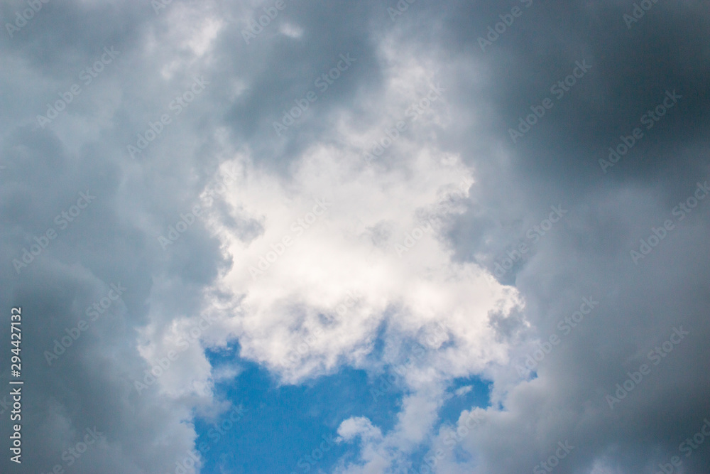 blue sky with white clouds