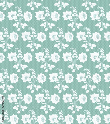 white floral pattern