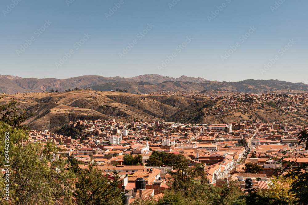 View of the city of Sucre from the viewpoint of the Recoleta