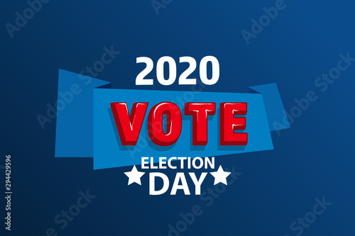 2020 Vote in USA american president banner