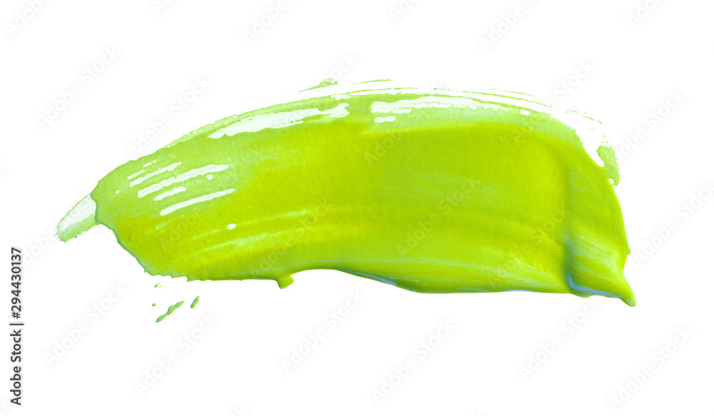 Abstract acrylic color brush stroke. Isolated.