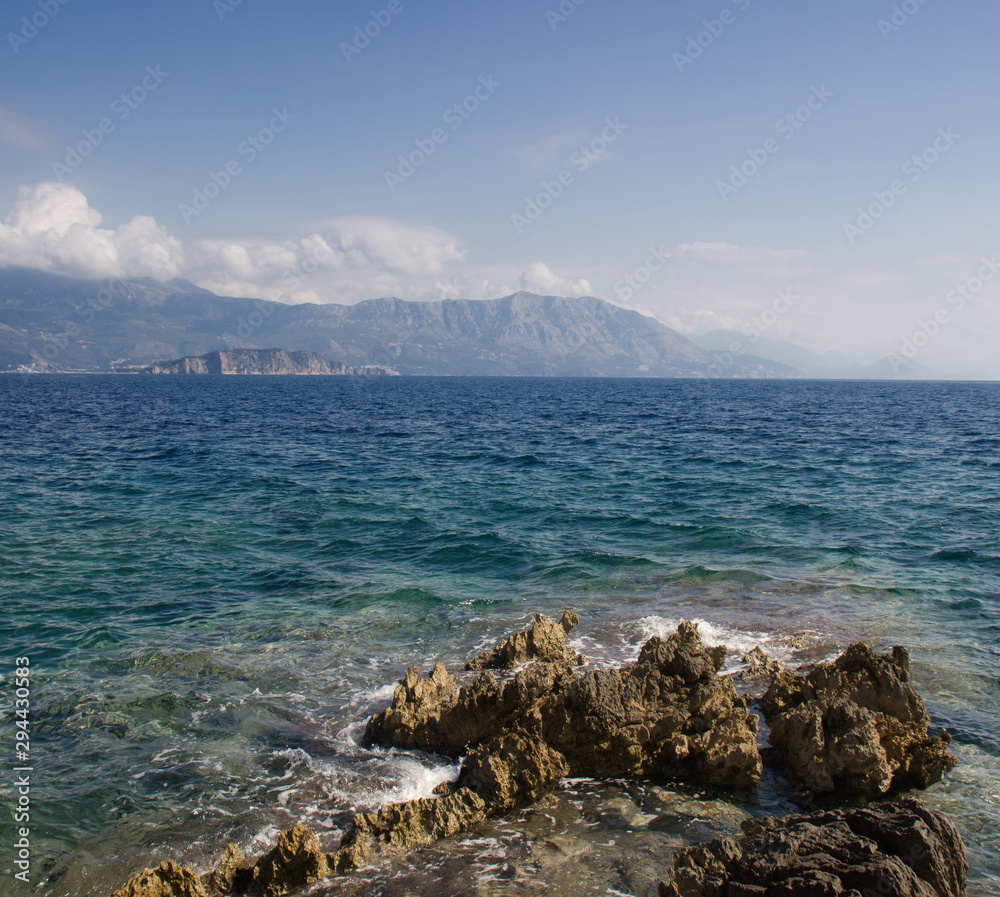 Beautiful seascape. Mediterranean coast.
