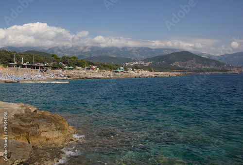 Beautiful seascape. The coast of Montenegro. 