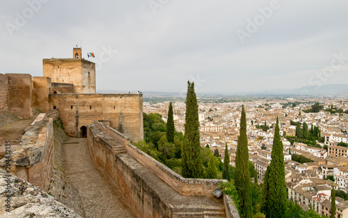 View of Granada's Alcazaba. Andalusia. Spain.