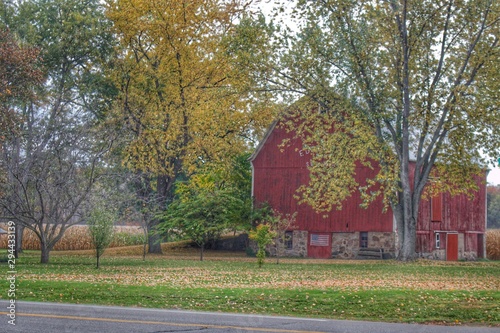 0619 - Mayville's Lapeer Road Red in the Fall (0619-BAR-102317-1121A)