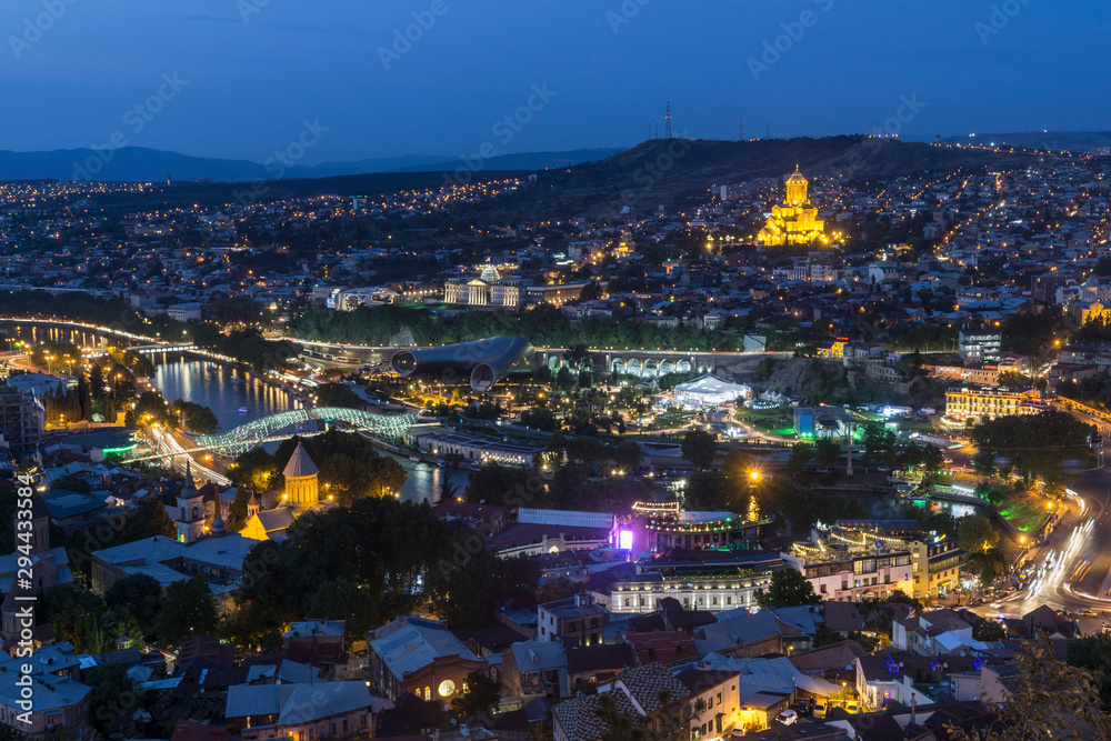 Cityscape of capital of Georgia - Tbilisi