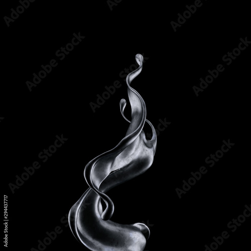 Splash fluid. 3d illustration, 3d rendering.