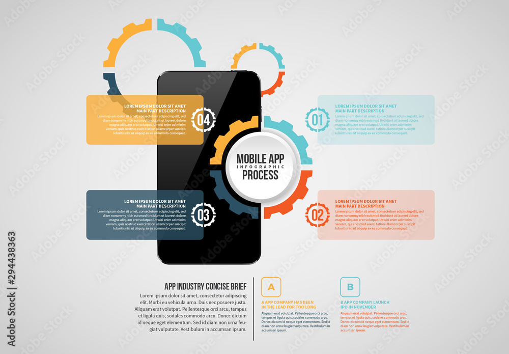 Phone Chart Examples Smartphone Info Chart Layout Stock Template | Adobe Stock