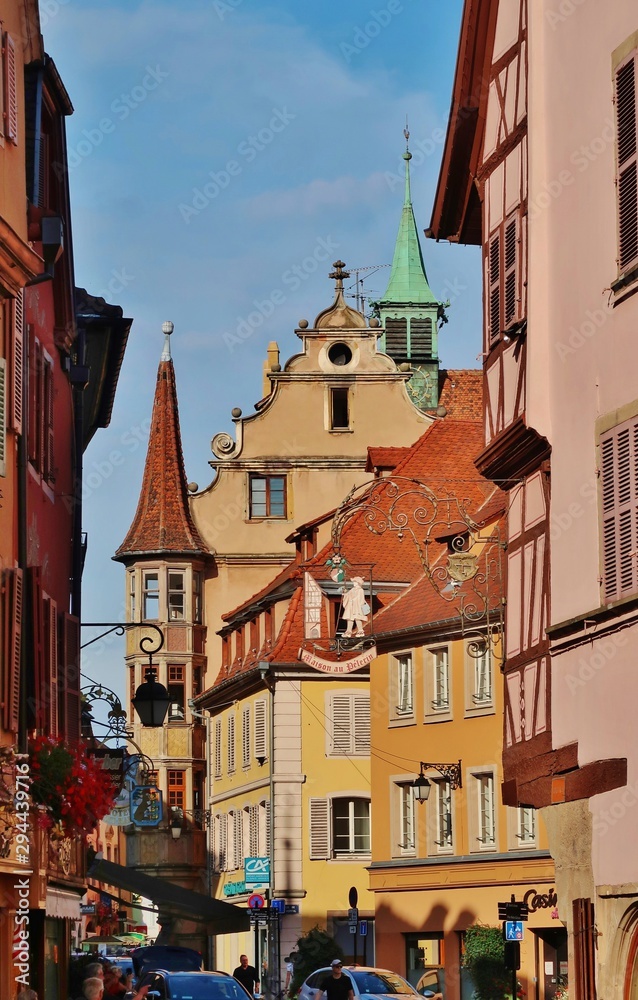 Fototapeta premium Architektur an der Grand Rue, Colmar, Elsass