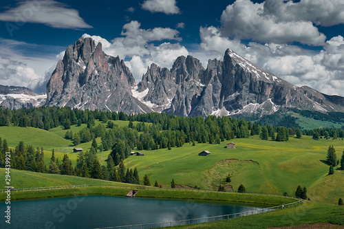 The landscape around Alpe di Siusi/Seiser Alm, Dolomites, Italy © Puripat
