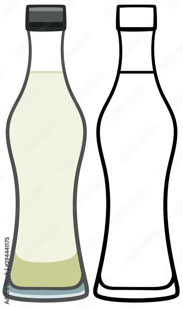 Glass martini bottle in colored and line versions Glass martini bottle in colored and line versions