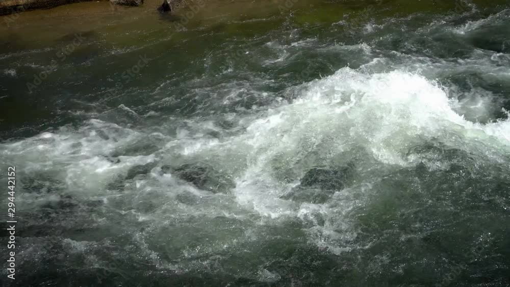 River flowing fast and hitting the rocks River flowing fast and hitting the rocks