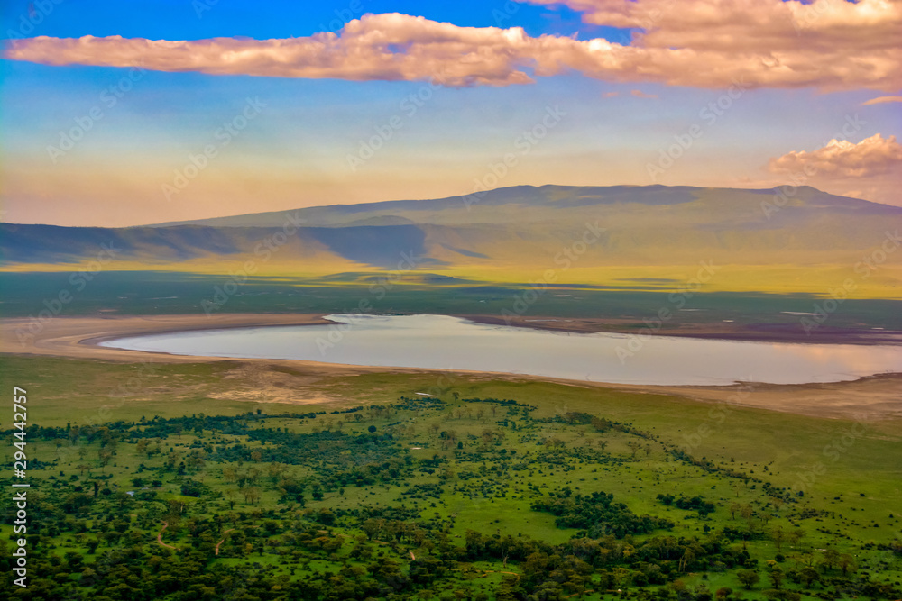 ngorongoro crater at dusk