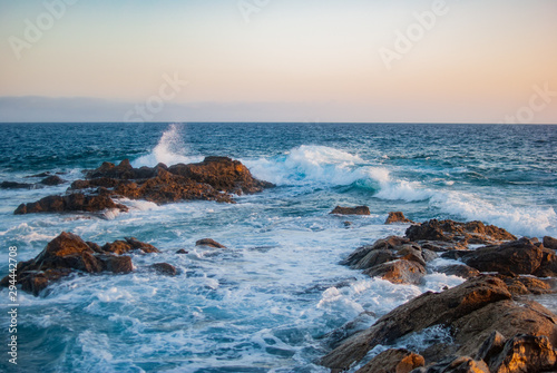 gentle sunset over the atlantic ocean