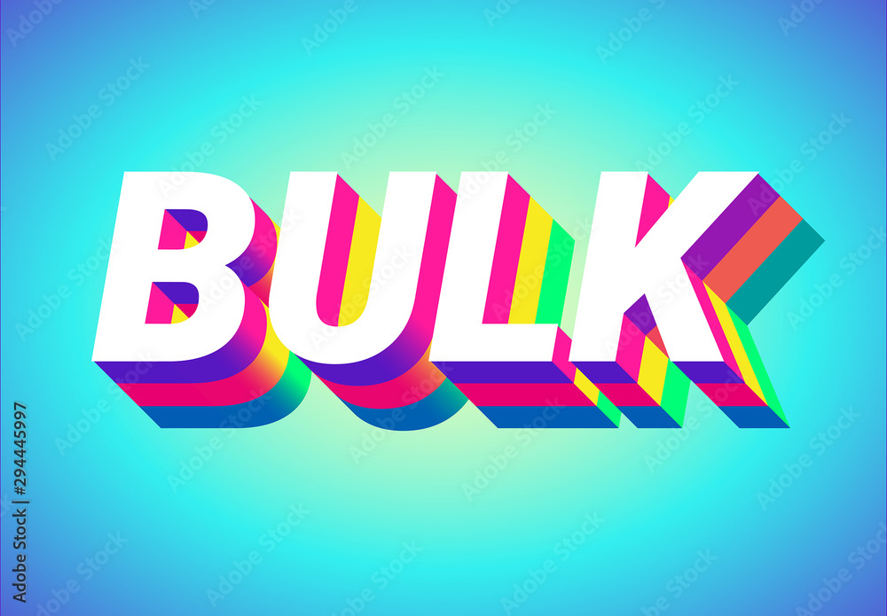 Colorful Text Effect with Blue Background Stock Template | Adobe Stock