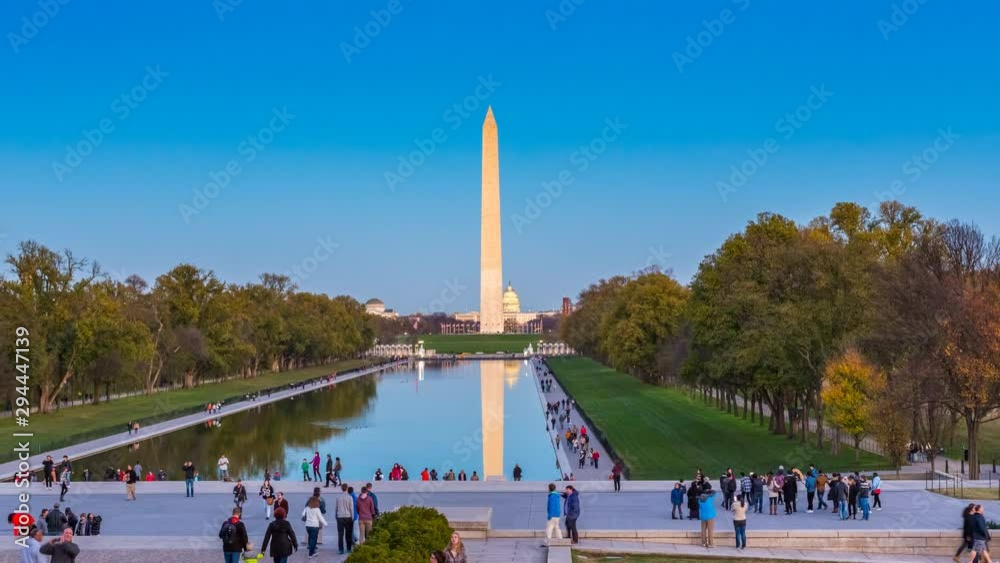Washington Monument and pool in Washington DC, USA