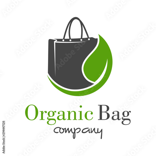 natural shopping bag logo design