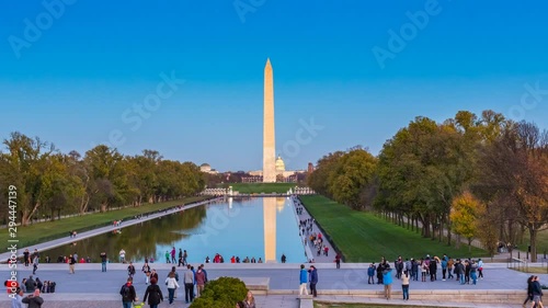 Washington Monument and pool in Washington DC, USA