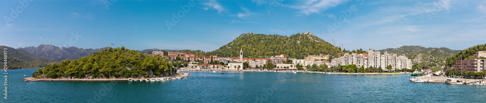Croatia - The panorama of Ploce harbor.