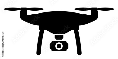 gz523 GrafikZeichnung - german - Drohne Symbol: english - drone icon: simple template - 2to1 - xxl g8609