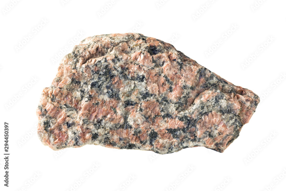 Granite stone on a white background Granite stone on a white background