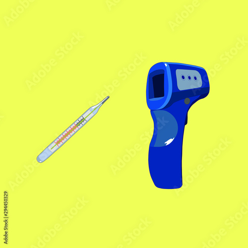 The glass mercury thermometer and the infrared thermometer
