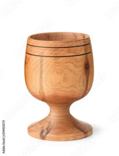 Front view of wooden cup