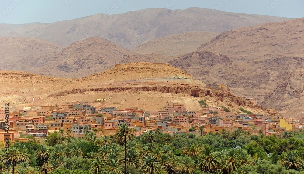a town at the foot of the atlas mountains