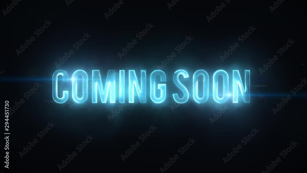 Scifi Movie Trailer Coming Soon Text Reveal/ 4k scifi movie style background with coming soon lighting text reveal like for cinema trailer