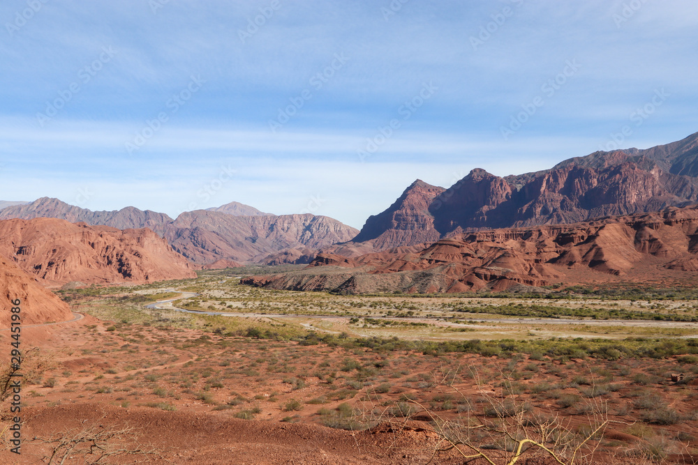 Beautiful Argentinian landscape - Ruta Nacional 68 - amazing landscapes and scenery  - must see - red rock, green rock, devil's canyon