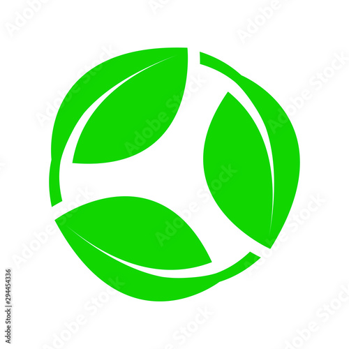 Wallpaper Mural Sprout with leaves. Symbol of an environmentally friendly or rapidly degradable product that does not harm the environment. Vector illustration Torontodigital.ca