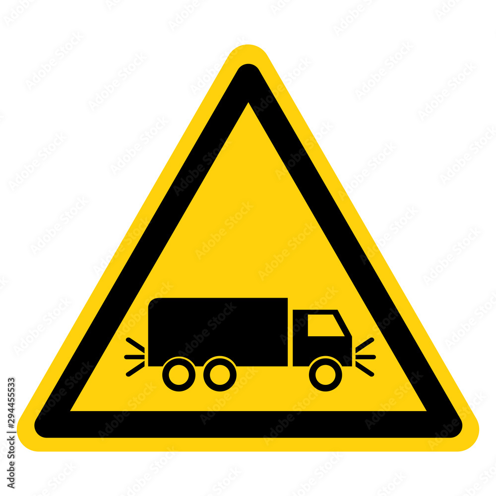 Warning Lighting Sign Before Get Off Symbol Sign, Vector Illustration, Isolate On White Background Label .EPS10 Warning Lighting Sign Before Get Off Symbol Sign, Vector Illustration, Isolate On White Background Label .EPS10