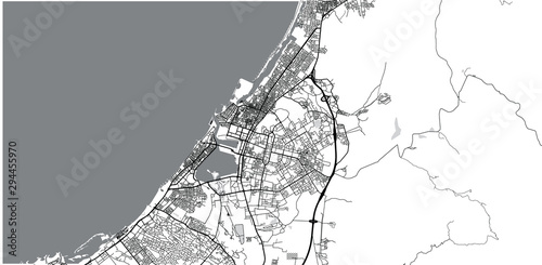 Urban vector city map of Ras Al-Khaimah, United Arab Emirates