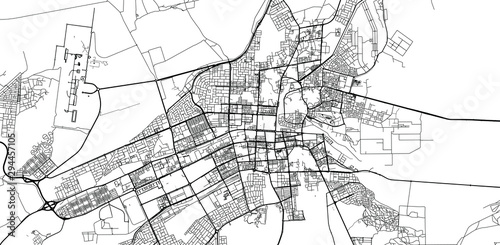 Urban vector city map of Al Ain, United Arab Emirates photo