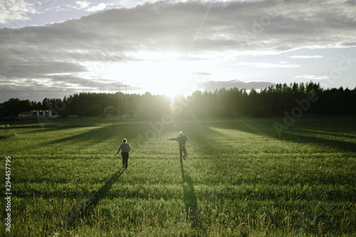 running in the swedish cuntryside photo