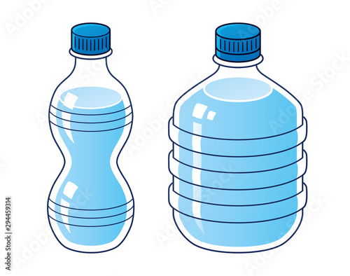 Water bottles isolated