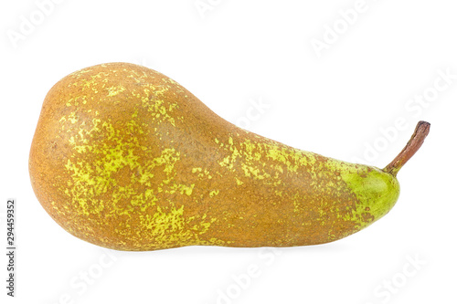 Ripe fresh pear isolated on white background