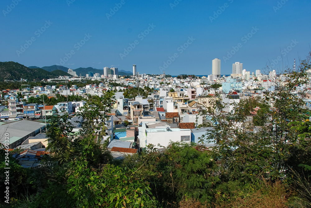 Obraz premium Panorama of Nha Trang from Long Son Pagoda, Vietnam 