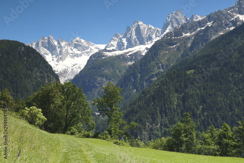 Soglio  Blick auf Bergeller Berge