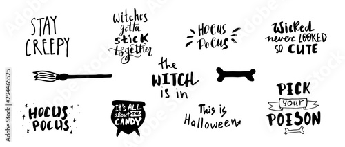 Happy halloween. Hand drawn creative calligraphy