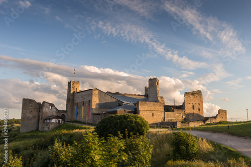 Ruins of the medieval castle of the Livonian knight's order at sunset. , Rakvere photo