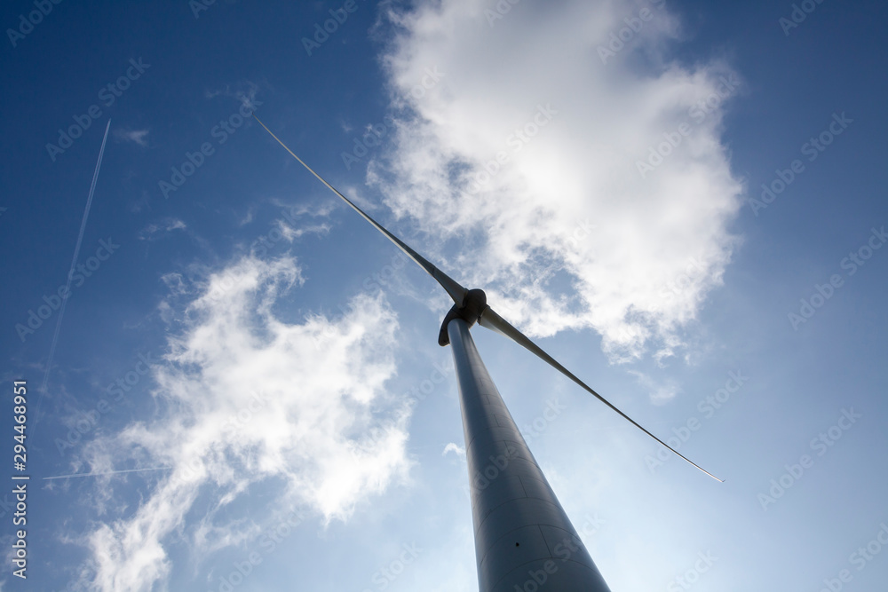Windmill for electric power production. big windmill generating pure energy. Windmill for electric power production. big windmill generating pure energy.