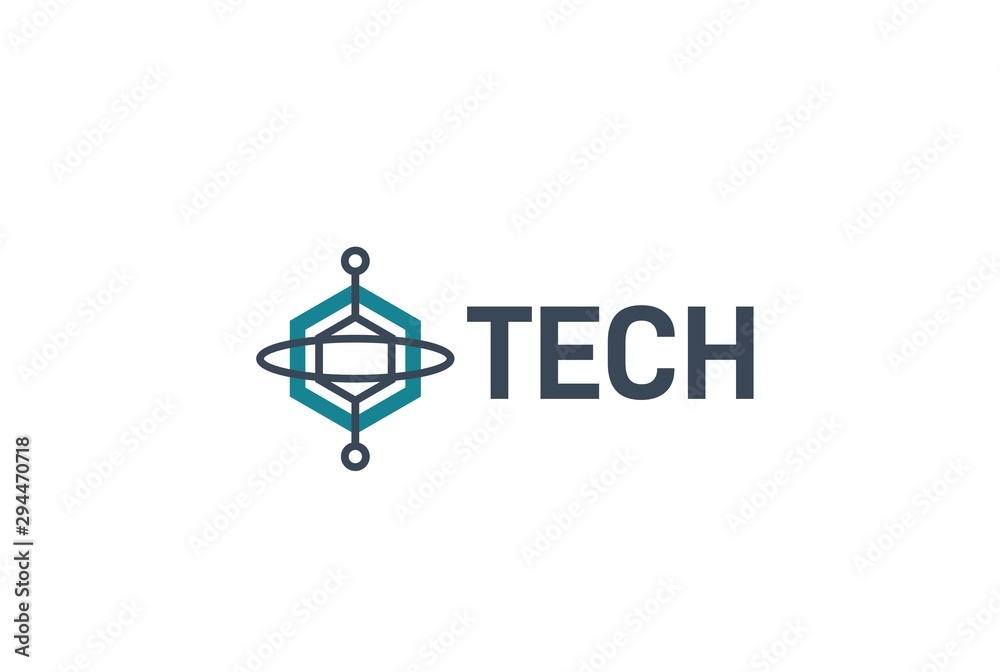 Abstract geometric hexagon technology logo design vector template Abstract geometric hexagon technology logo design vector template