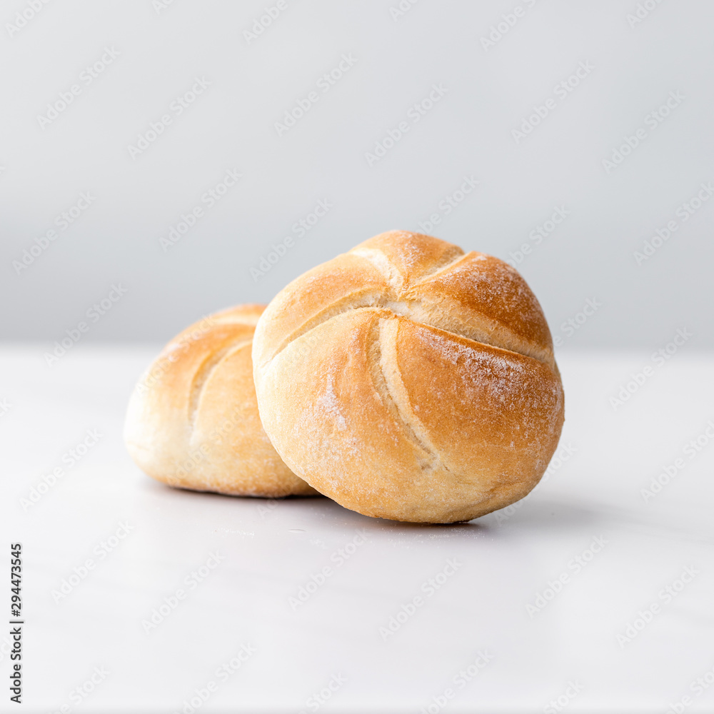 A few freshly baked bread rolls