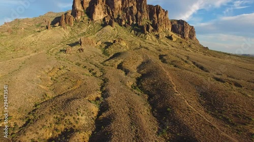 Landscape view of Superstition Mountains, Apache trail, Arizona